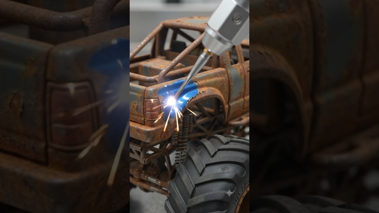 Rusty Monster Truck Restoration | Satisfying Cleaning & Repair #shorts