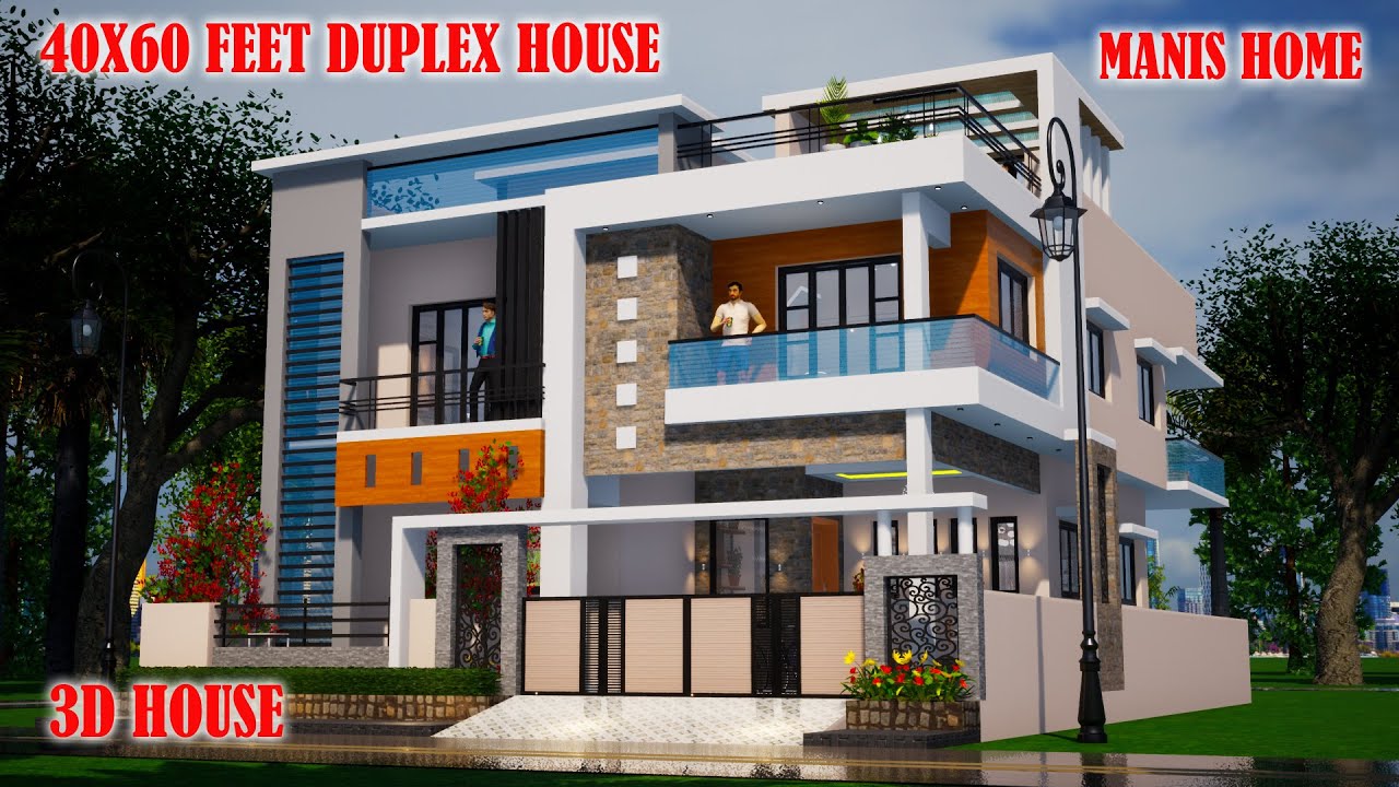 4 bedroom modular home -  40x60 duplex house design -  house plan design 4 bedroom