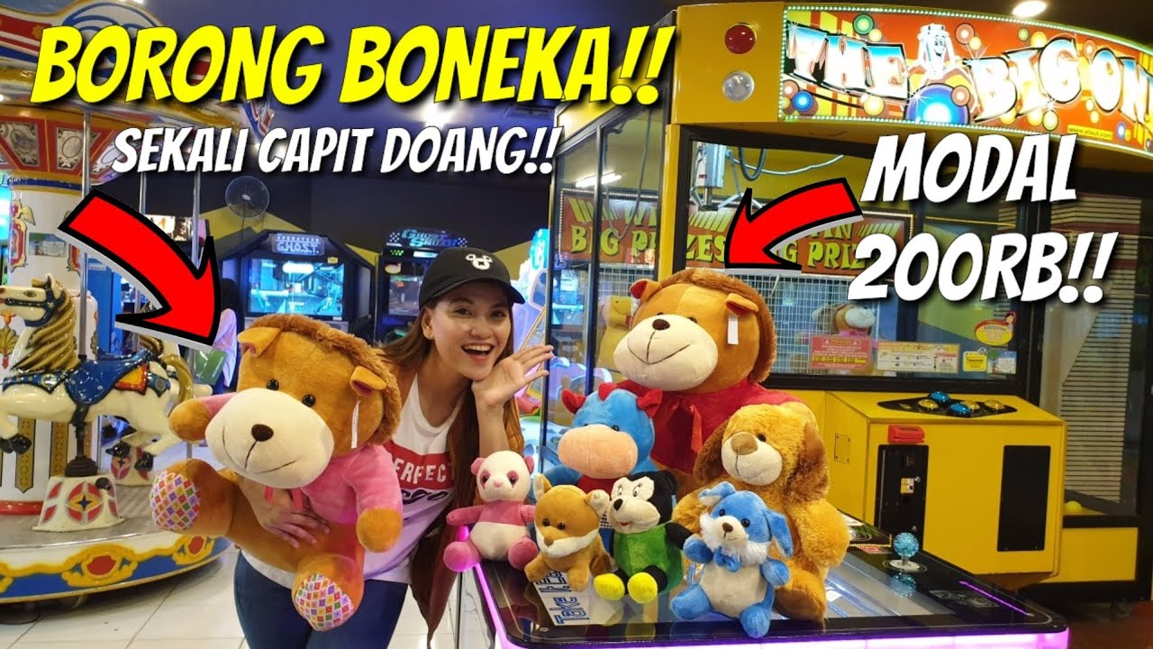 SEKALI CAPIT MAIN CLAW MACHINE !! HOKI BANGET DAPAT BONEKA THE BIG ONE LION KEMBAR!!