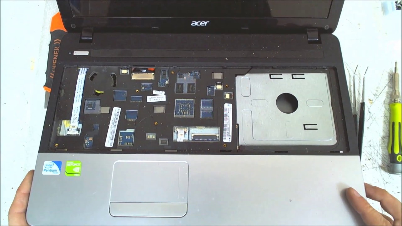 Полное видео разборки/сборки Acer E1-531G