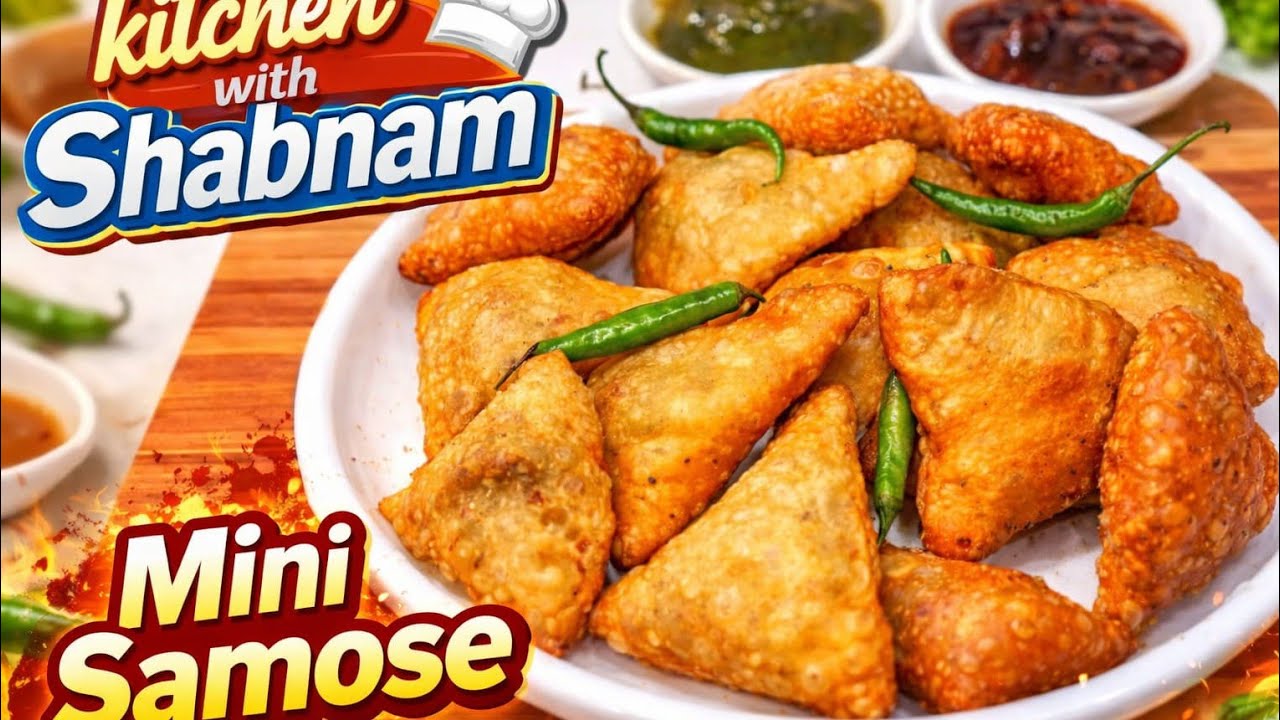 Ramzaan Special Alu Matar Mini Samosa Recipe! Street Style Samosa Recipe by kitchen with shabnam!
