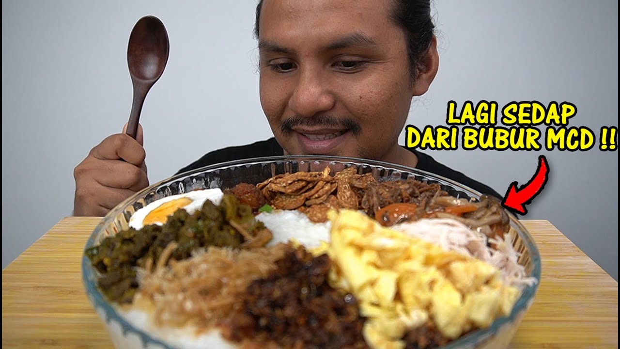 Beras dah mahal sekarang jadi makan ni je (mukbang malaysia) BUBUR BERLAUK