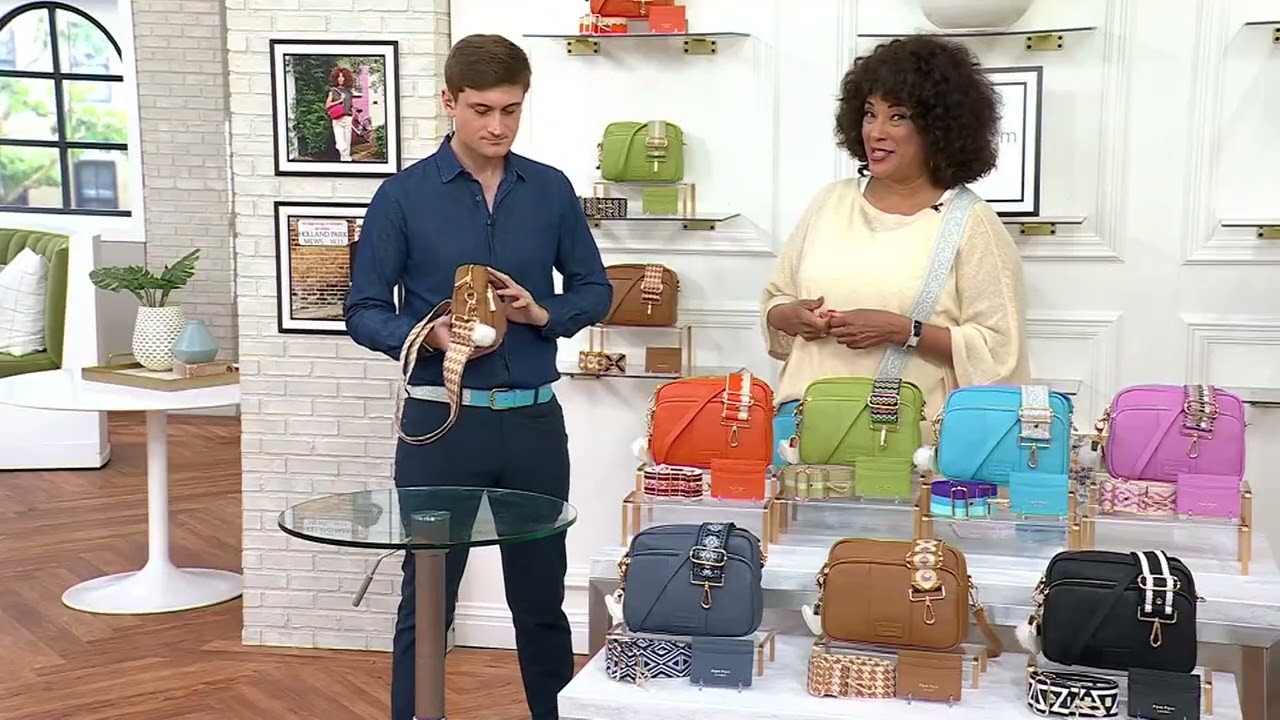 Pom Pom London Original Plus Leather Crossbody Bag w/ Accessories on QVC