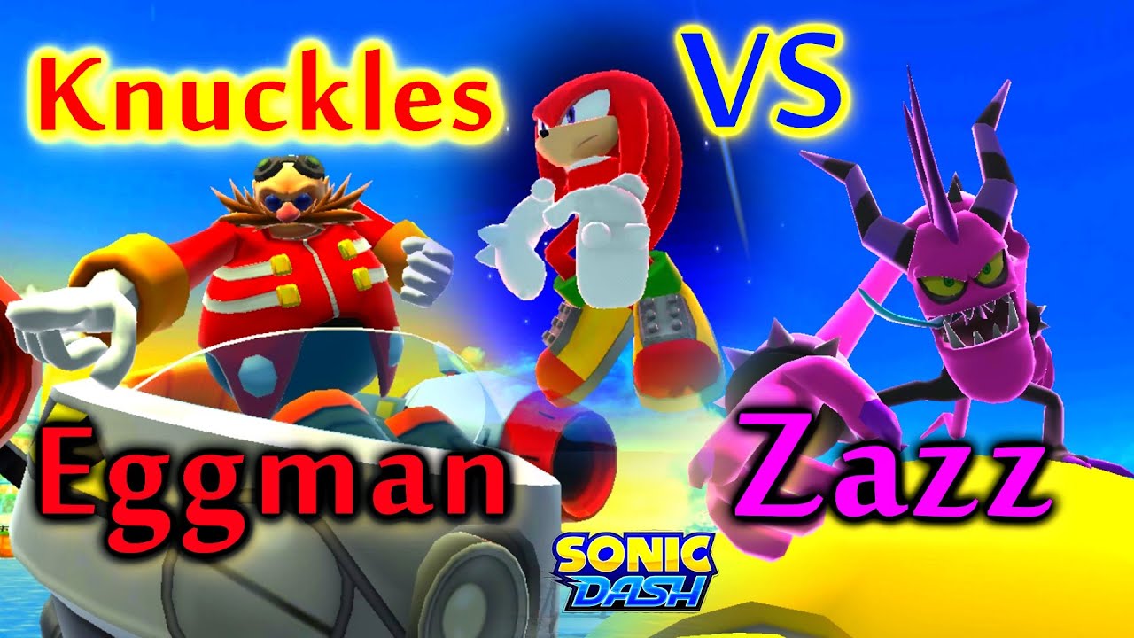 Sonic Dash (Day and Night update) - Knuckles VS Zazz VS Eggman [Widescreen / Landscape 1080p]
