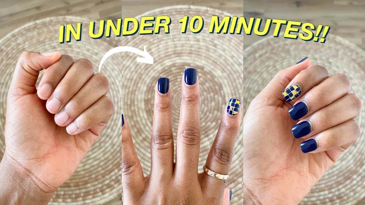 THIS IS HOW I SAVE MONEY ON NAILS | EASIEST AT HOME MANICURE EVER!! (LOOKS LIKE GEL) | DIMMA UMEH