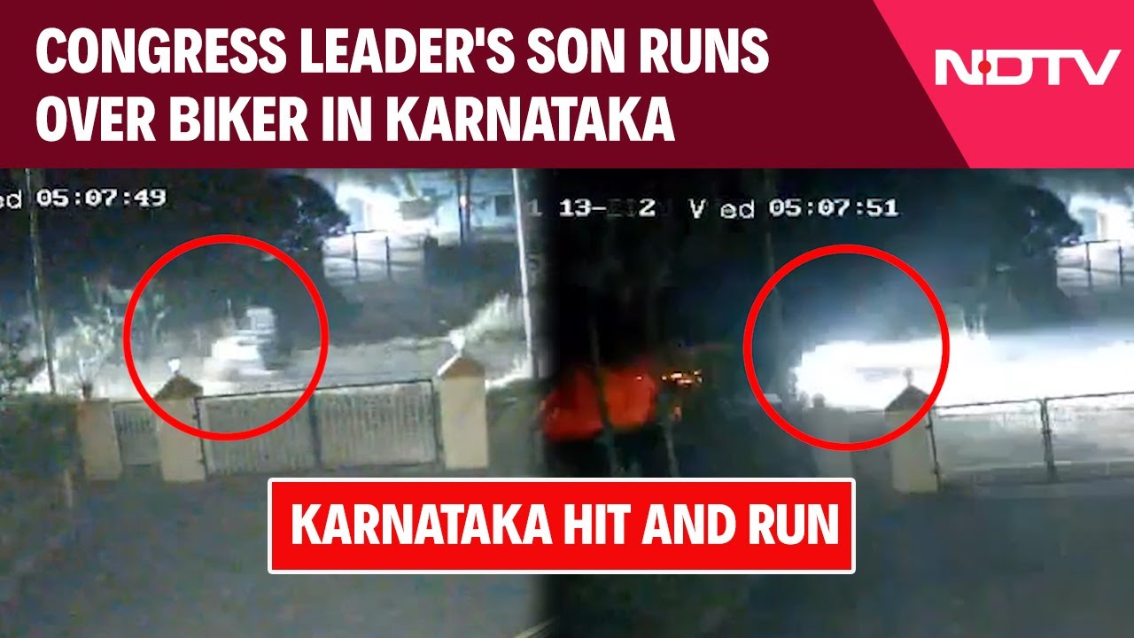 Karnataka Hit And Run Case | On Camera, Congress Leader's Son Runs Over Biker In Karnataka