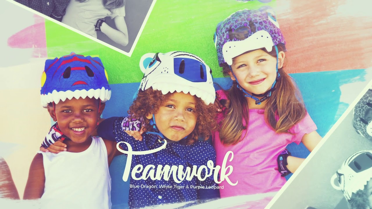 Crazy Safety bicycle helmets for kids. We created a collage video with pictures from our customers.