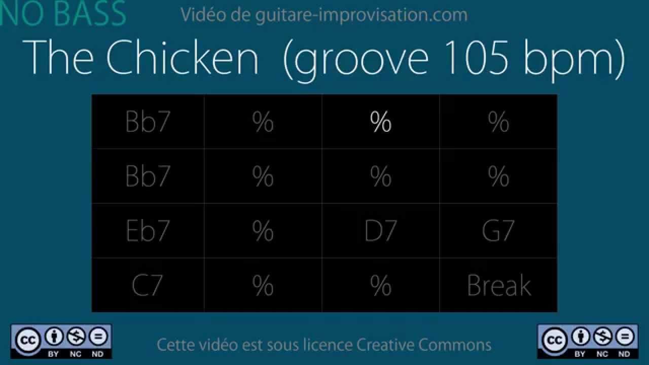 The Chicken (groove 105 bpm) NO BASS : Backing Track