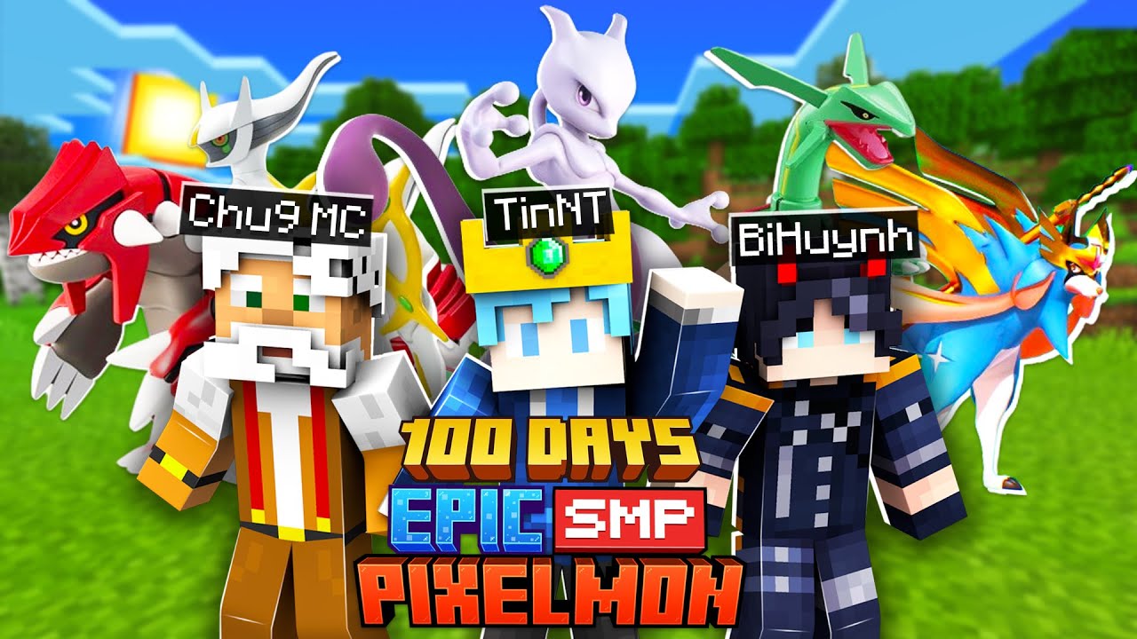 TINNT SINH TỒN 100 NG&Agrave;Y TRONG MINIECRAFT EPIC PIXELMON V&Agrave; TRỞ TH&Agrave;NH NH&Agrave; V&Ocirc; ĐỊCH !!