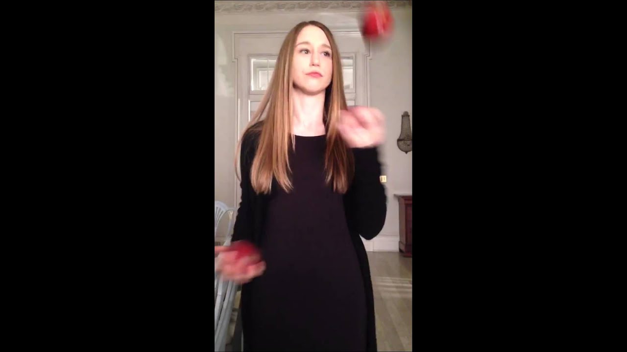 Taissa Farmiga juggles apples on set of American Horror Story: Coven