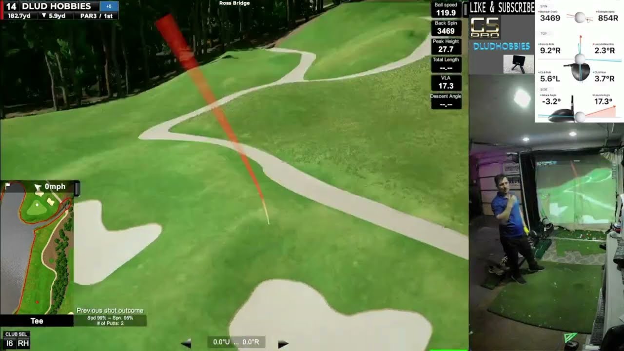 ROSS BRIDGE BACK 9 - GOLF SIM VLOG - GSPRO COURSES - GARMIN R10