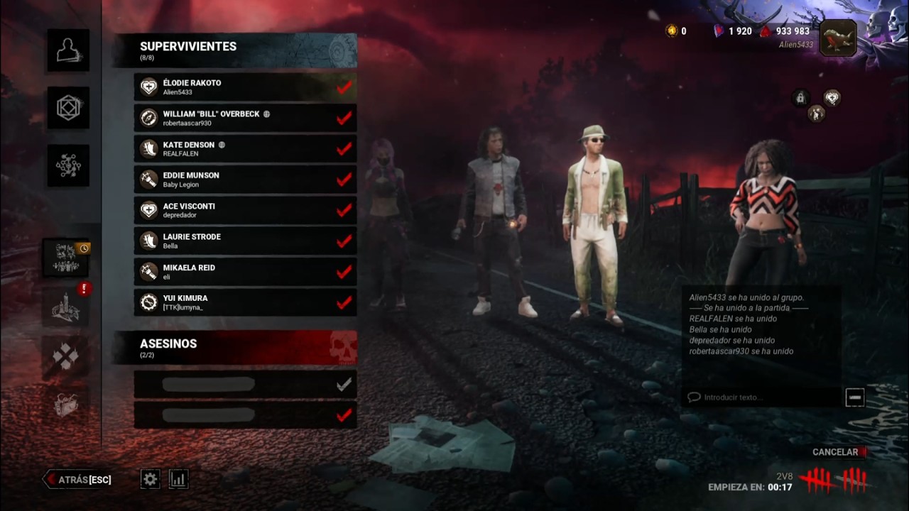 dead by daylight online juagando el 2vs8