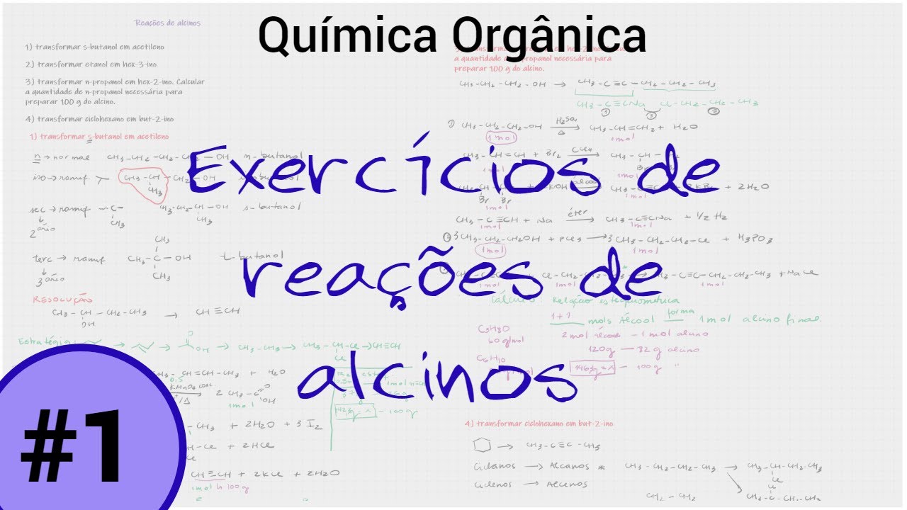 Transformar s-butanol em acetileno - Química Orgânica - Resolução de exercícios #1