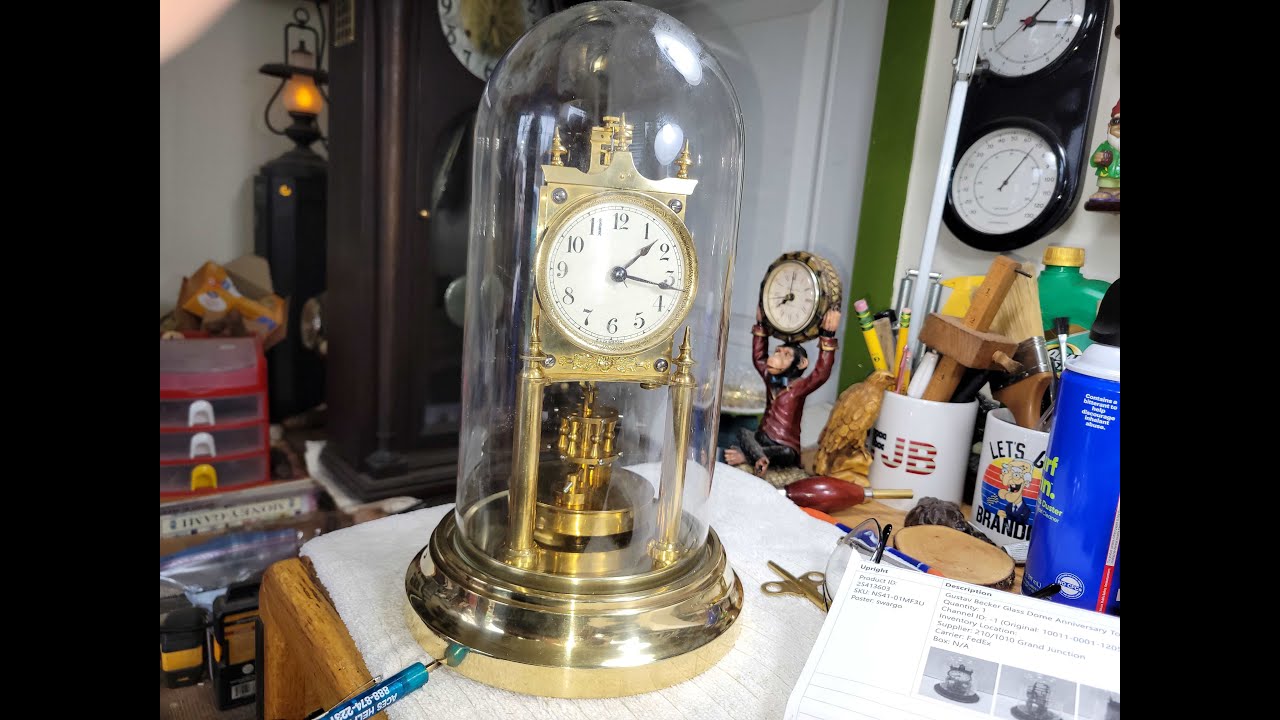 1910 Total Cleaning a Gustav Becker Anniversary Clock/Disk