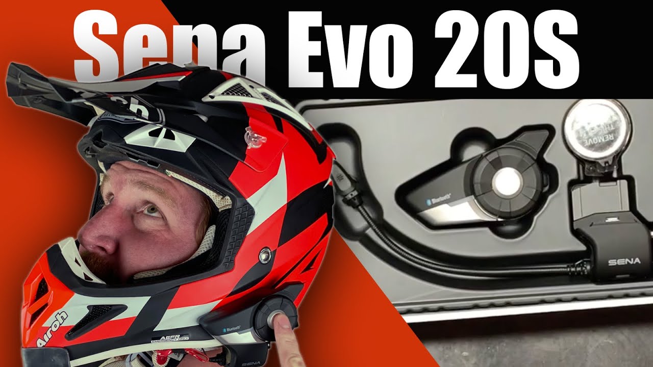 How To Install a Sena Evo 20S Bluetooth Headset on a Motorcycle/Dirtbike Helmet | Airoh Aviator Ace