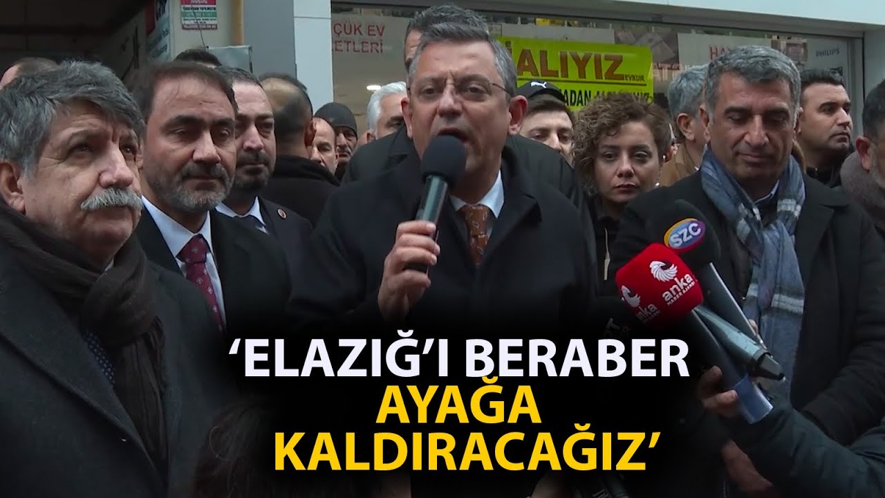 Özgür Özel, Elazığ'da seslendi: Elazığlıların yüzünü güldürüp rahat ettireceğiz. Ayağa kaldıracağız!