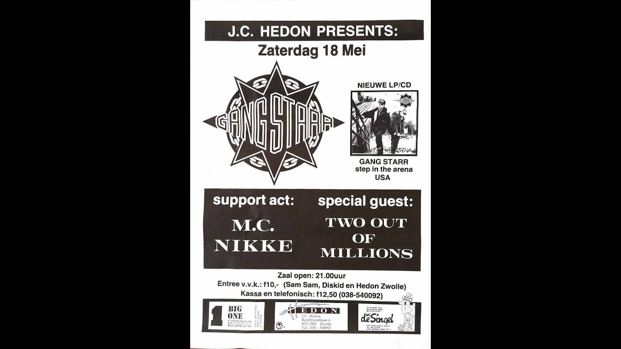 Gangstarr - Live @ Hedon (Zwolle - The Netherlands - 1991)