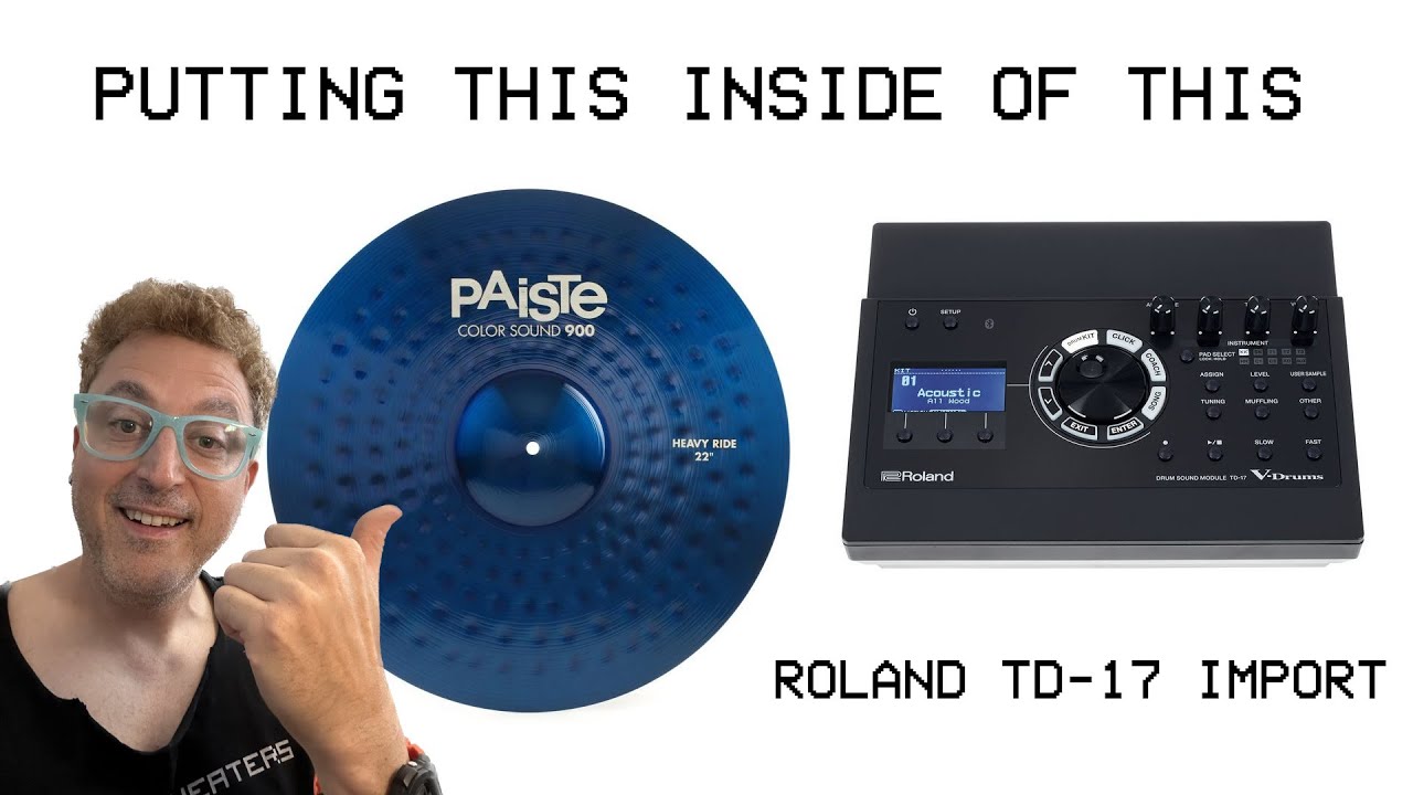 Importing my Paiste Ride Cymbal into my Roland TD-17 Drum Module
