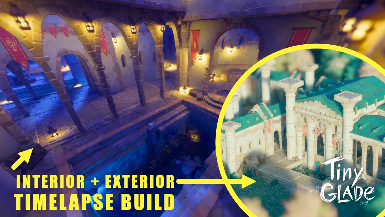 Roman Bathhouse | Interior Build | Tiny Glade