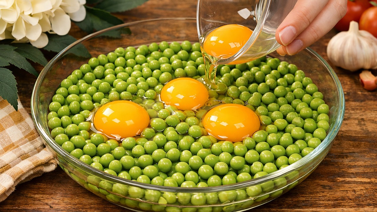 If you love pizza, don’t miss this simple dish with peas and eggs!