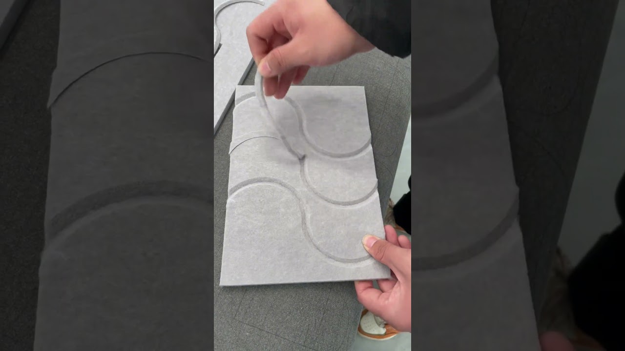 acoustic felt panel grooving and cutting #petfeltcut #cnccut