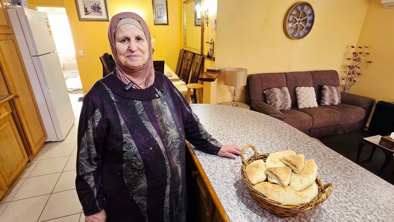 الصمون الحجري العراقي 🥖 طريقه سهله وناجحه 100% من ايد الحجيه 👍