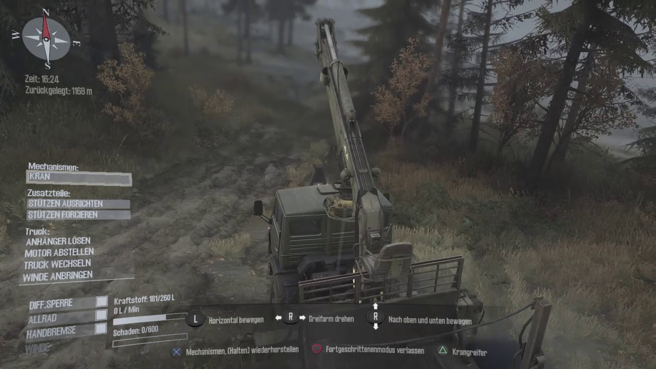 p0nti plays Spintires: MudRunner - How to load logs / Baumst&auml;mme aufladen - Hardcore / Simulation