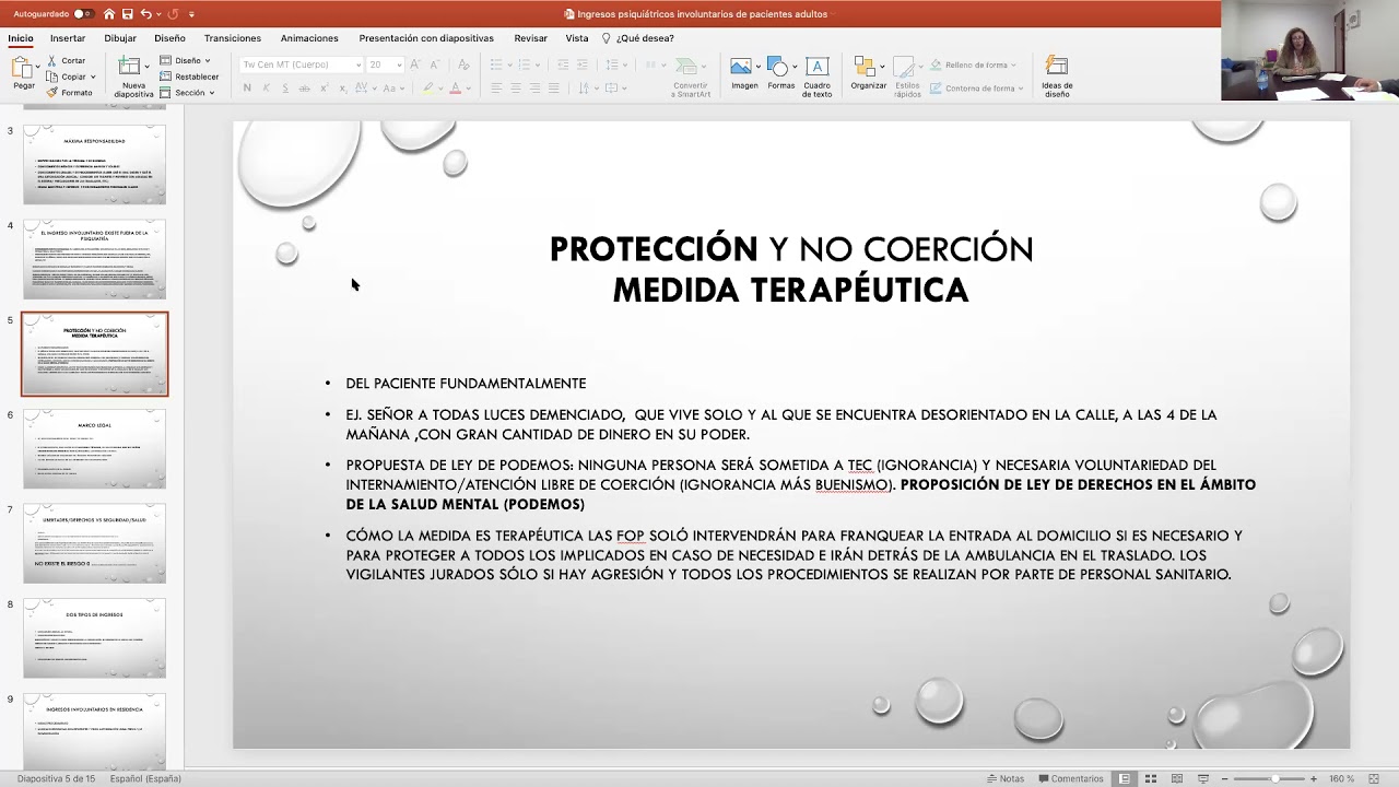 Ingresos psiquiátricos involuntarios de pacientes adultos