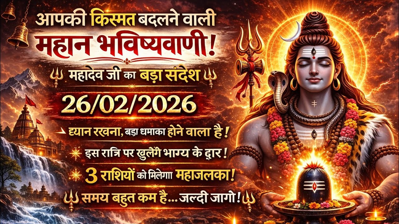 ✅27 फ़रवरी 2026 का महादेव जी का सन्देश | Mahadev ka sandesh | Shiv sandesh | Shiv message today