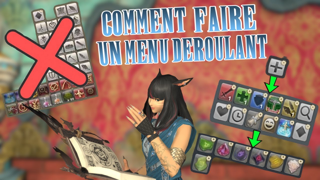 Avoir un MENU DEROULANT sur FF14 + Cristal de job stylé