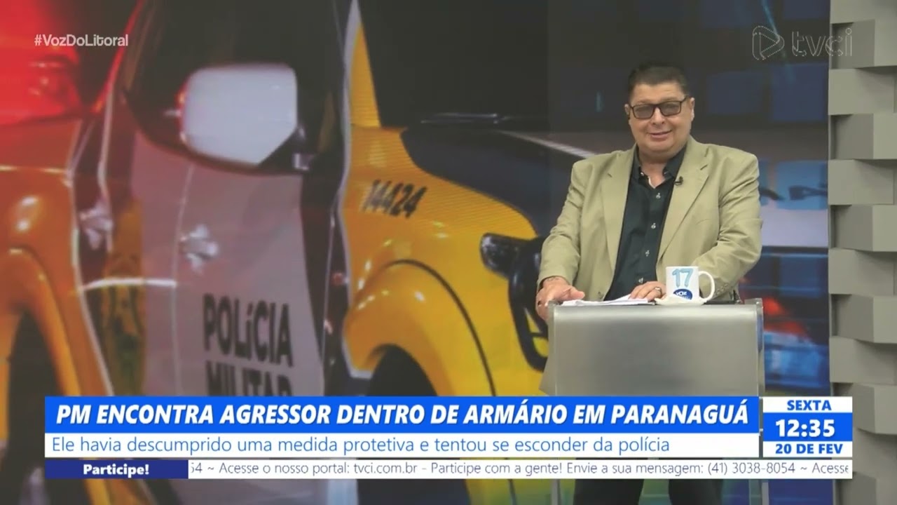 PM ENCONTRA AGRESSOR DENTRO DE ARMÁRIO EM PARANAGUÁ