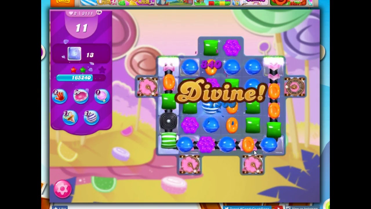 Candy Crush Level 3111 Audio Talkthrough, 17 Moves 0 Booster