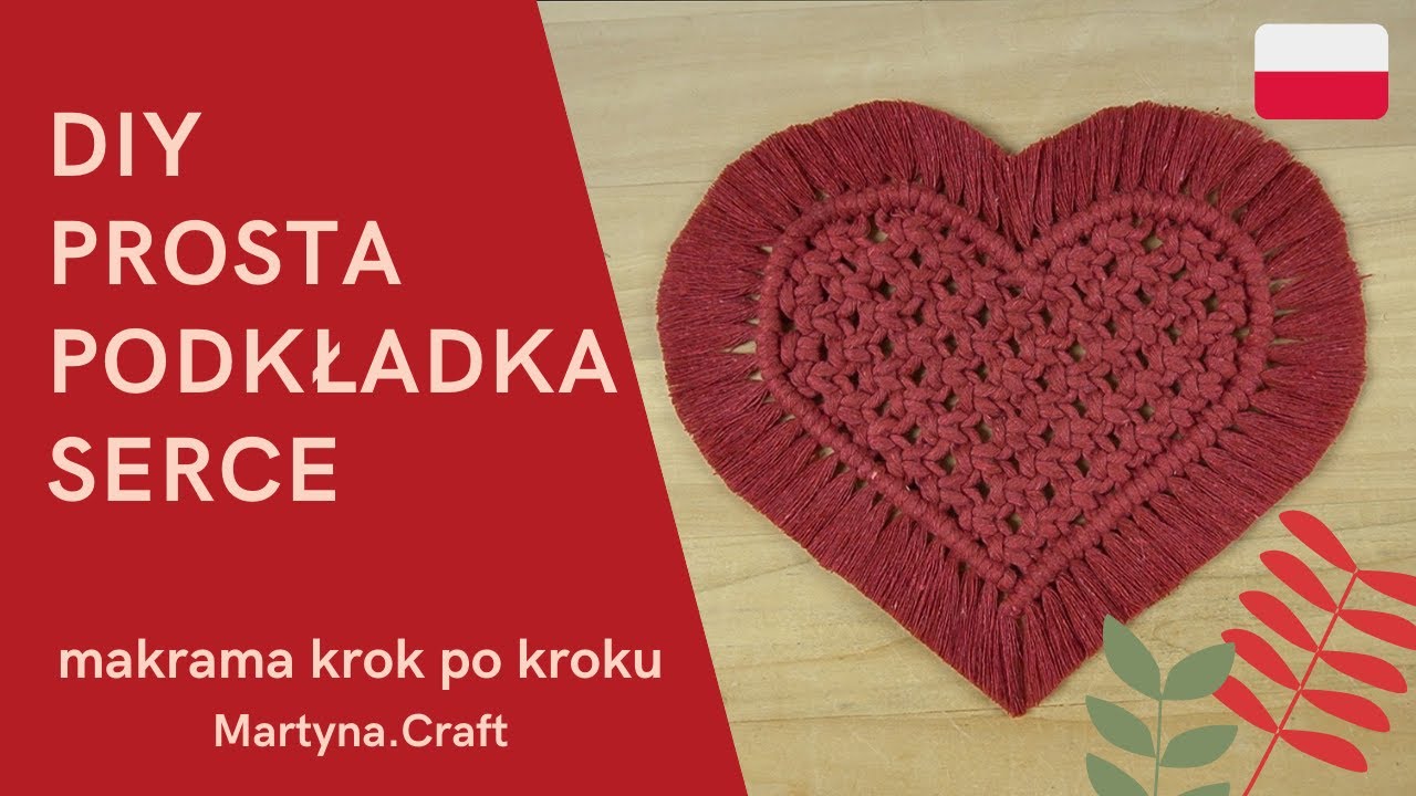 DIY podkładka serce | Makrama krok po kroku