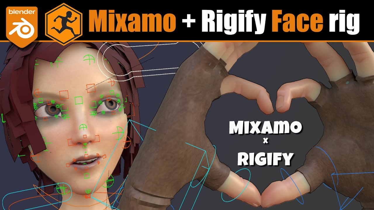 Blender: установка Mixamo Control + установка Rigify face