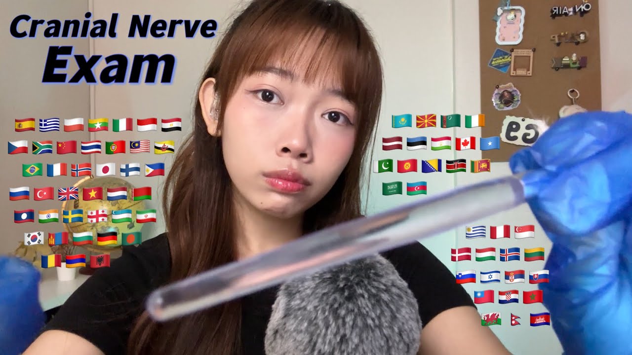 ASMR Cranial Nerve Exam in 70+ Different Languages (2 hours for sleep)