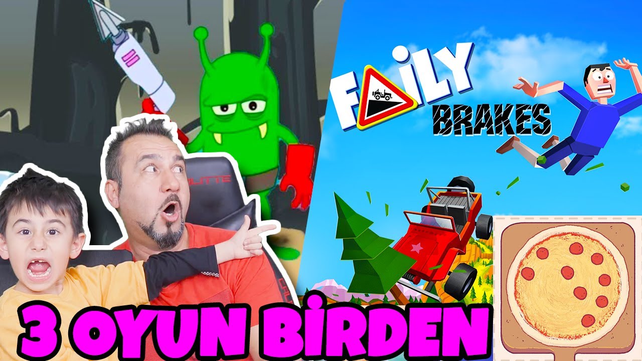 #EVDEKAL 3 OYUN BİR ARADA! | PİZZA-ZOMBIE CATCH-FAILY BRAKES