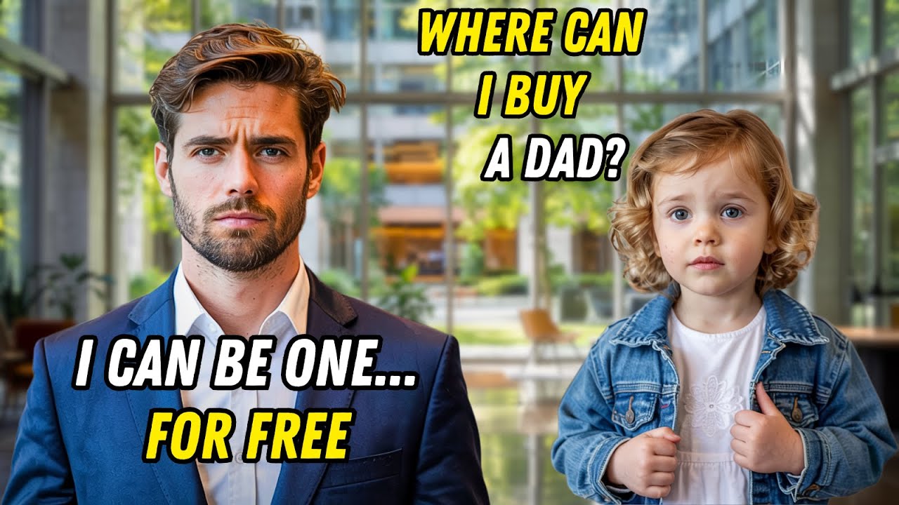 Little girl walked into the office and asked, “Where can I buy a dad?” The Millionaire CEO cried.