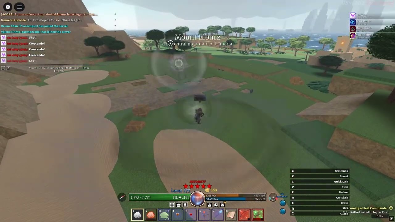 Testing the new Crescendo ability in Arcane Odyssey