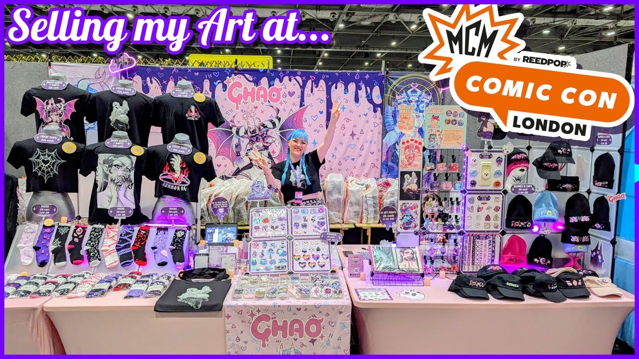 I sold at London MCM Comic Con MAY 2025 & Visited Twitch HQ 💙Artist Alley Tour & Vlog 💙 #LondonMCM