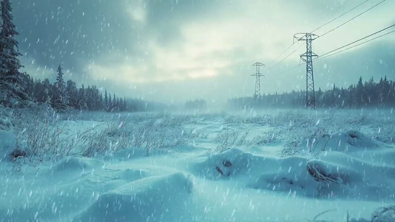 Peaceful Snow Scene with Natural White Noise for Better Sleep