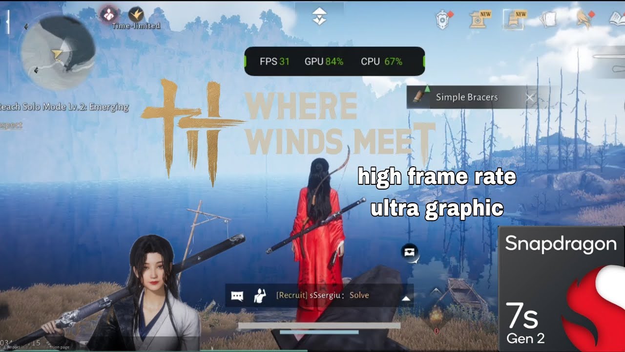 Where Winds Meet (High FR - Ultra Graphic) - Android Games - Snapdragon 7s Gen 2 Realme 12 Pro+