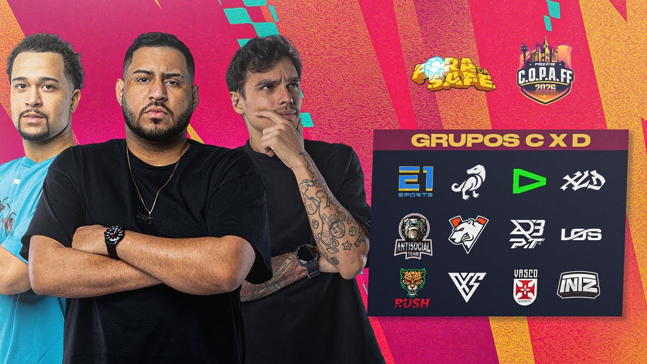 🔴COPA FF COM FORA DA SAFE - GRUPOS C x D🔴#FREEFIRE