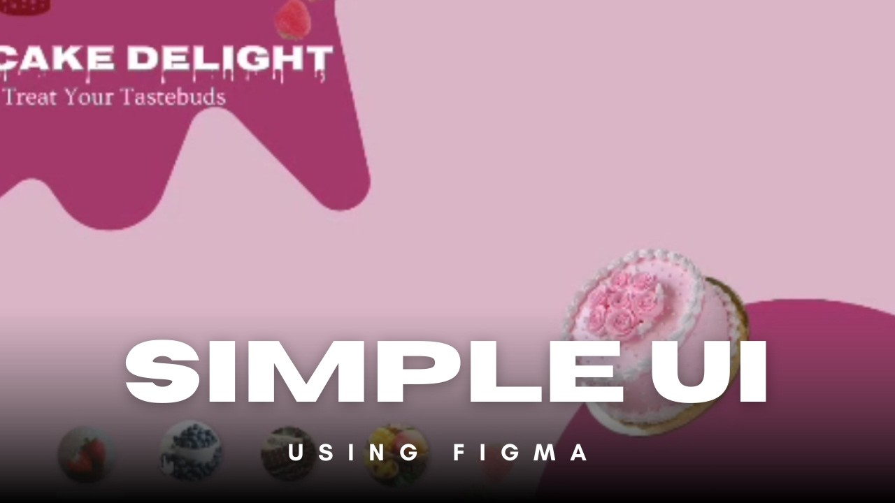 🎂 Figma-la simple Cake Shop UI design 🍰✨#ui  #figma #cakeshop #website #easy #tutorialyoutube