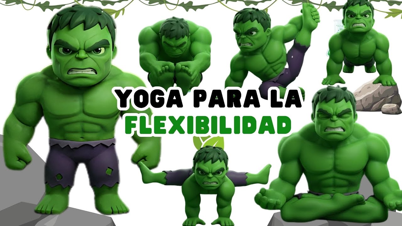 Yoga para la Flexibilidad | Yoga con Hulk Verde | Yoga para Niños | Estiramientos Súper Poderosos!