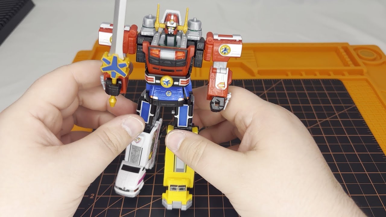 Power Rangers Lightspeed Rescue (GoGoFive) Megazord Minipla Model Kit Build - Trevs Builds Part 5/5