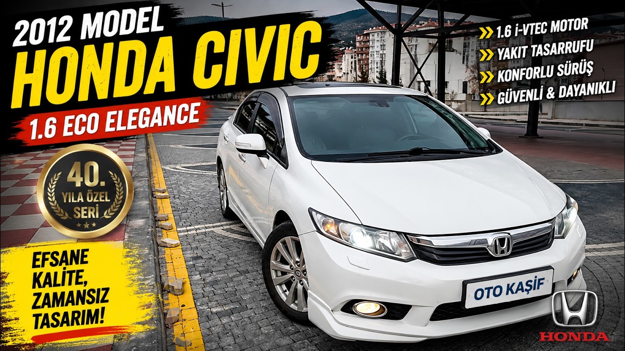 Honda Civic fb7 1.6 Eco Elegance Detaylı İnceleme ve Test Sürüşü | 40.Yıla Özel Seri