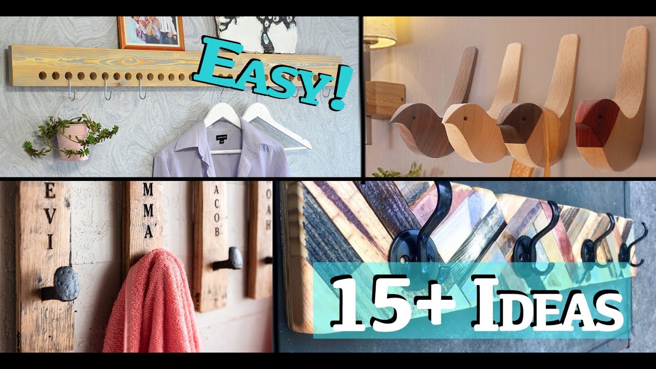 🌟 DIY COAT RACK IDEAS 🌟 | HOW TO MAKE A COAT HOOK | SCRAP WOOD DIY