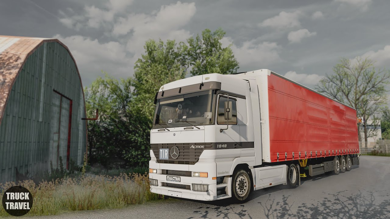 [ETS2 1.55] Realistic Driving Mercedes Actros MP1 | SibirMap| PNG 1.15.2 + Reshade | POV Drive 4K