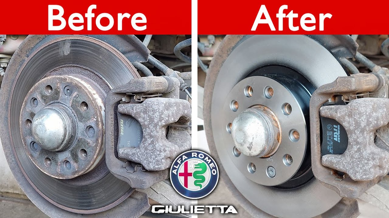 Замена задних тормозов Alfa Giulietta, дисков и колодок