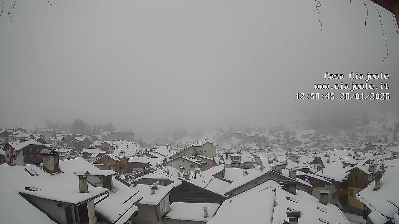 Timelapse 28/01/2026 - Webcam Casa Ciajeole - Moena, Val di Fassa, Dolomiti